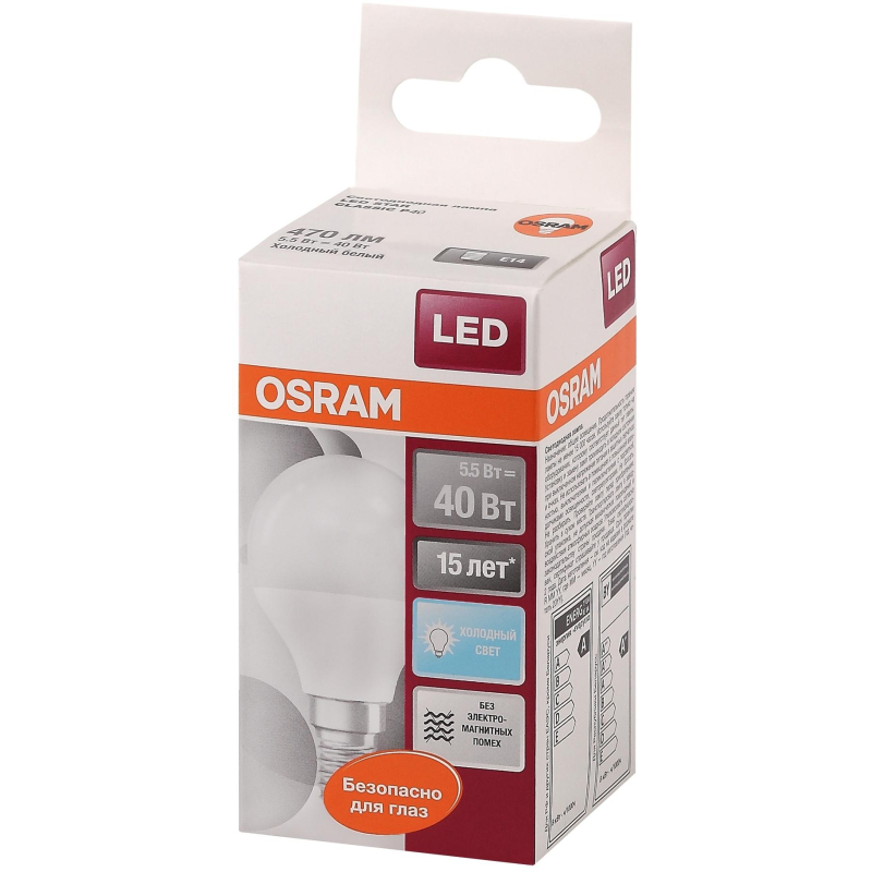   OSRAM LEDSCLP40 5, 5W/840 230VFR E14 FS1 