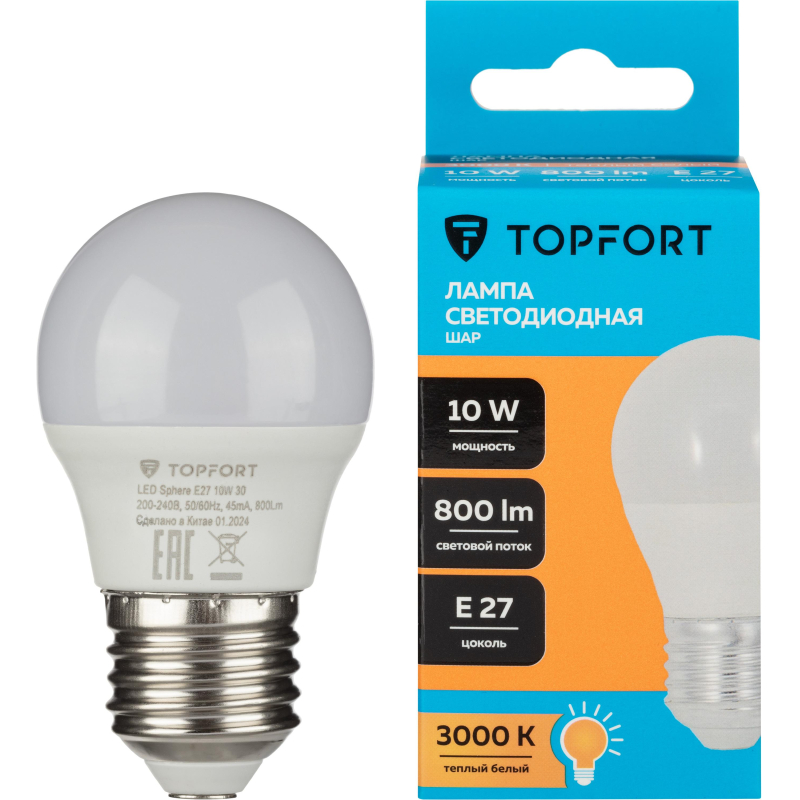   Topfort E27 10W 3000K  