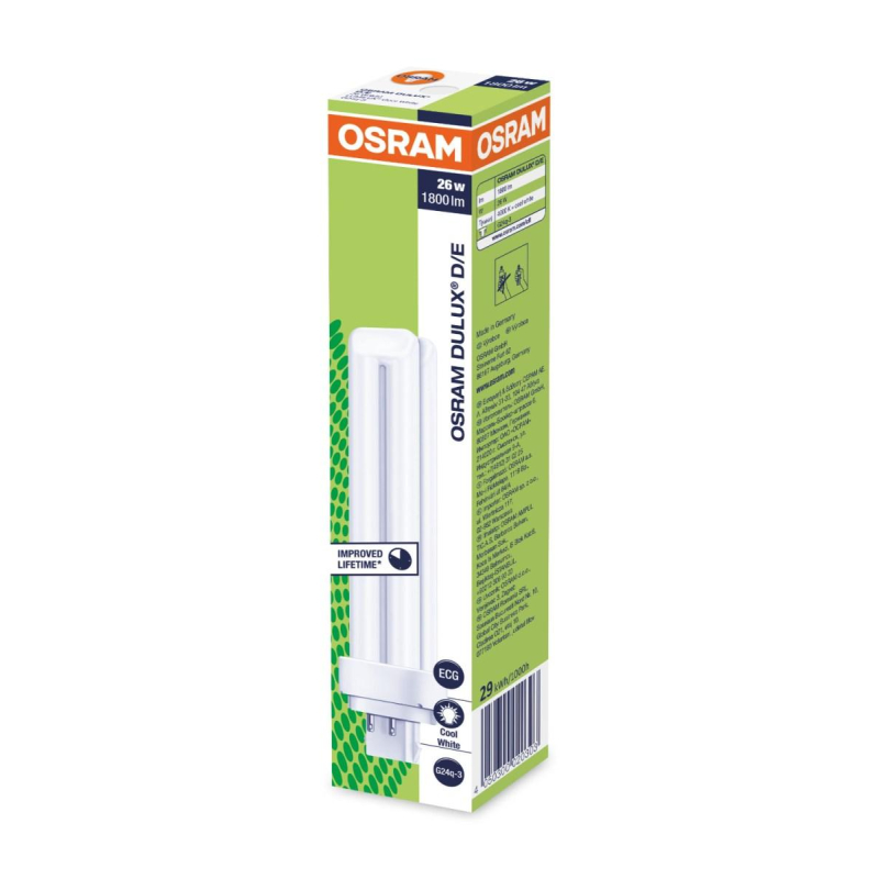    . OSRAM CFL DULUX D/E 26W/840 G24Q-3 