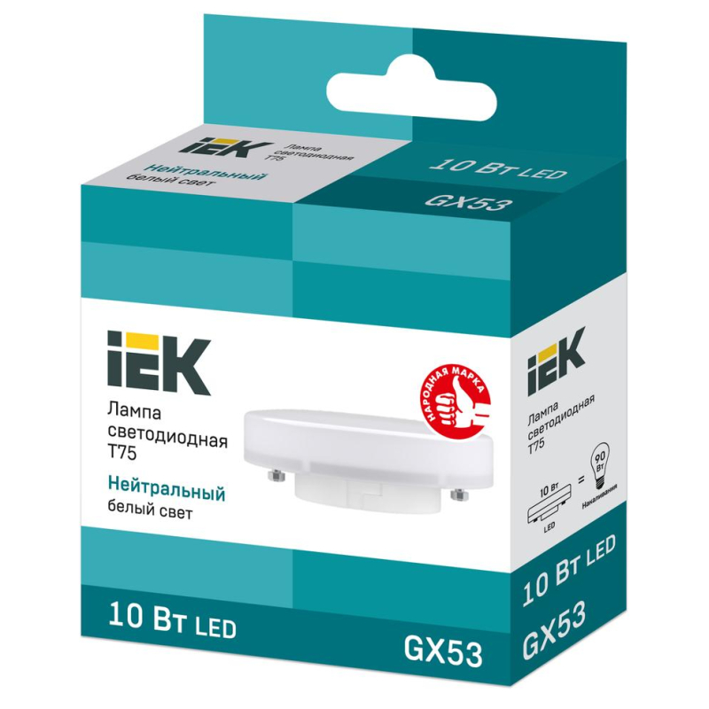   IEK ECO T75 LLE-T80-10-230-40-GX53 10 230 4000 GX53 