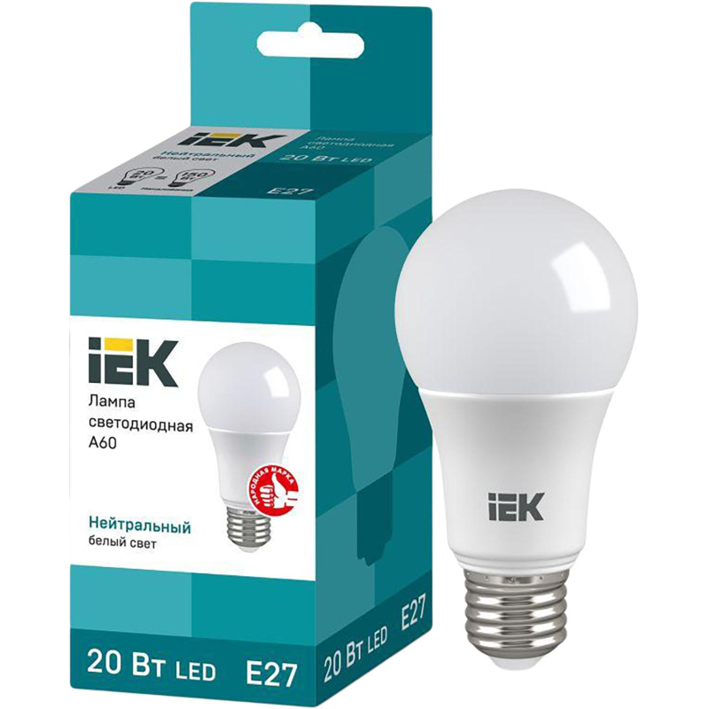   Eco 20 A60 . 4000 E27 IEK LLE-A60-20-230-40-E27 