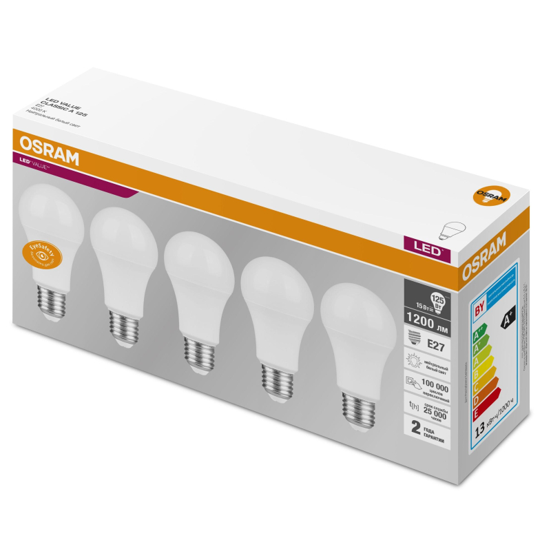   OSRAM LVCLA125 15SW/840 230V E27 5/ (4058075577831) 