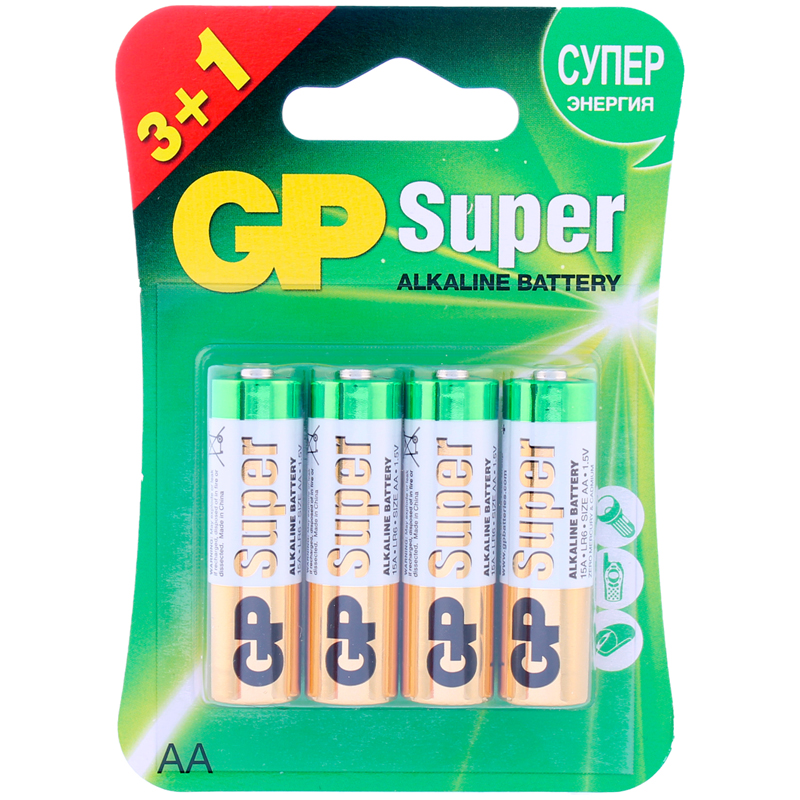  GP Super AA (LR6) 15A , BC4 ( 