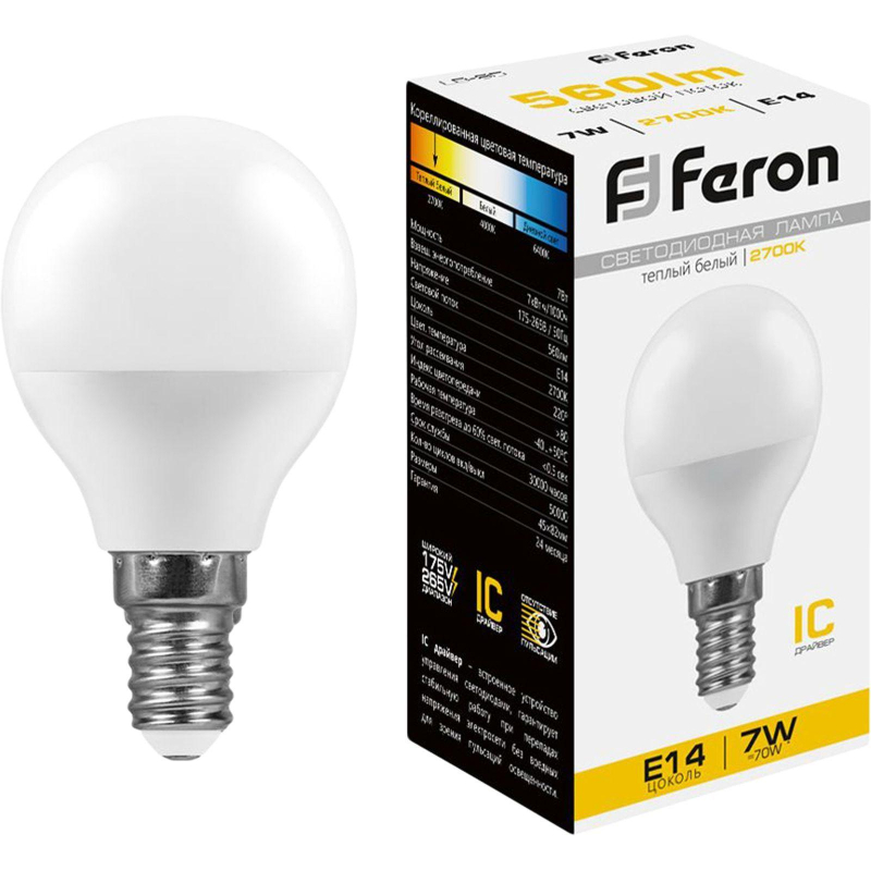   Feron LB-95  E14 7W 175-265V 2700K(25478) 