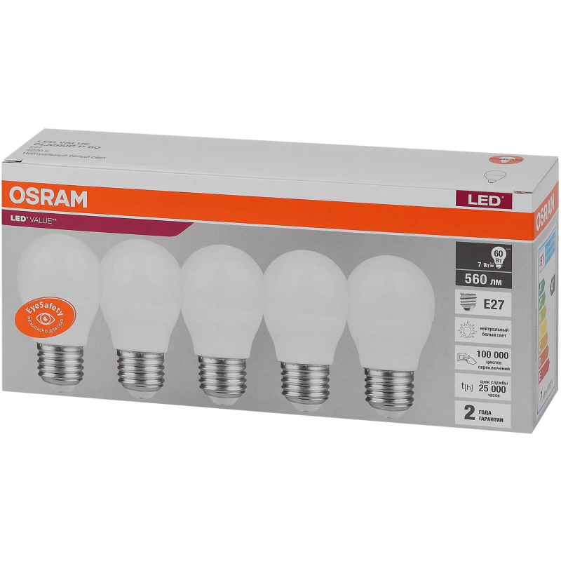   OSRAM LVCLP60 7SW/840 230V E27 (5 /) 