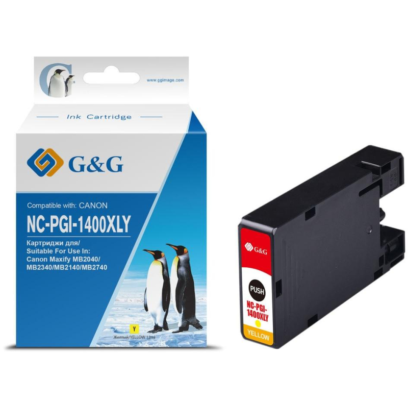   G&G PGI-1400XL Y .  Canon MB2050/MB2350/MB2040 