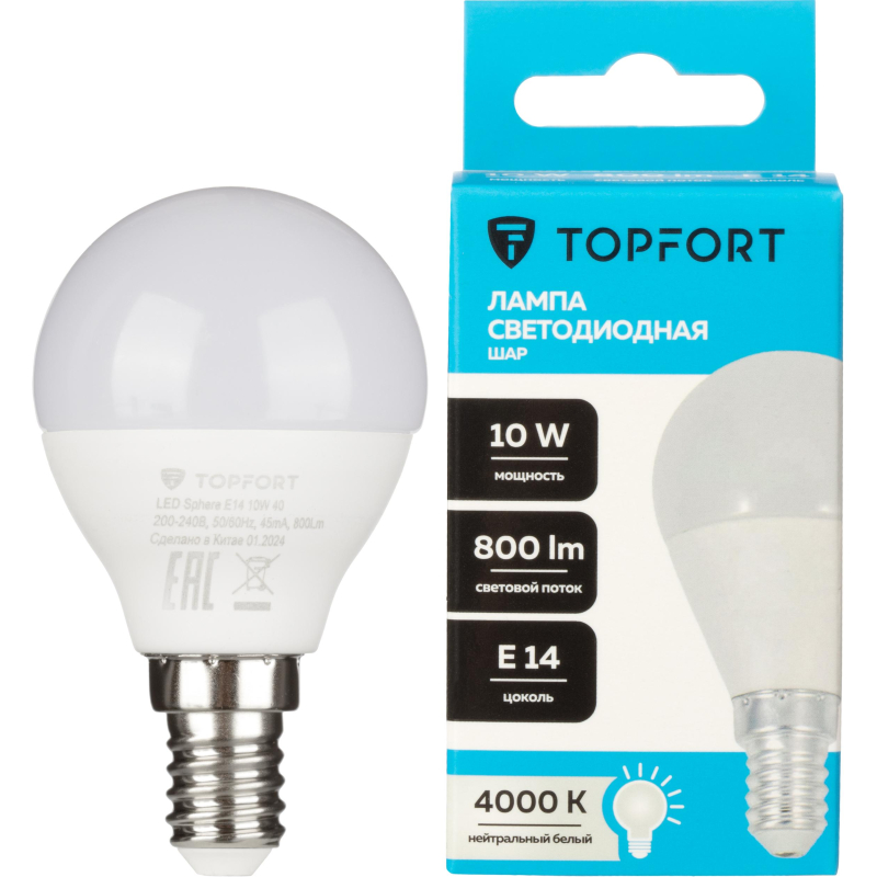   Topfort E14 10W 4000K  