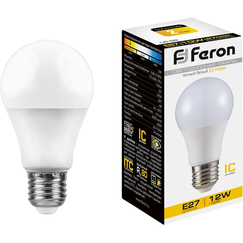   Feron LB-93  E27 12W 175-265V 2700K(25489) 