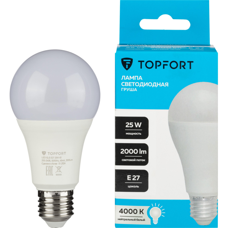   Topfort E27 25W 4000K  