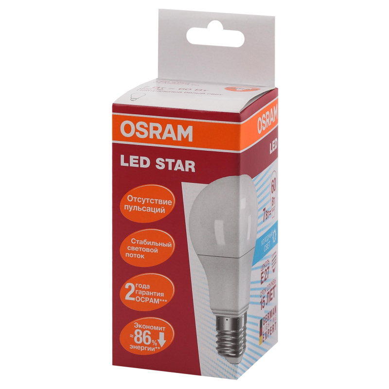   OSRAM LED Star A, 4000 E27 