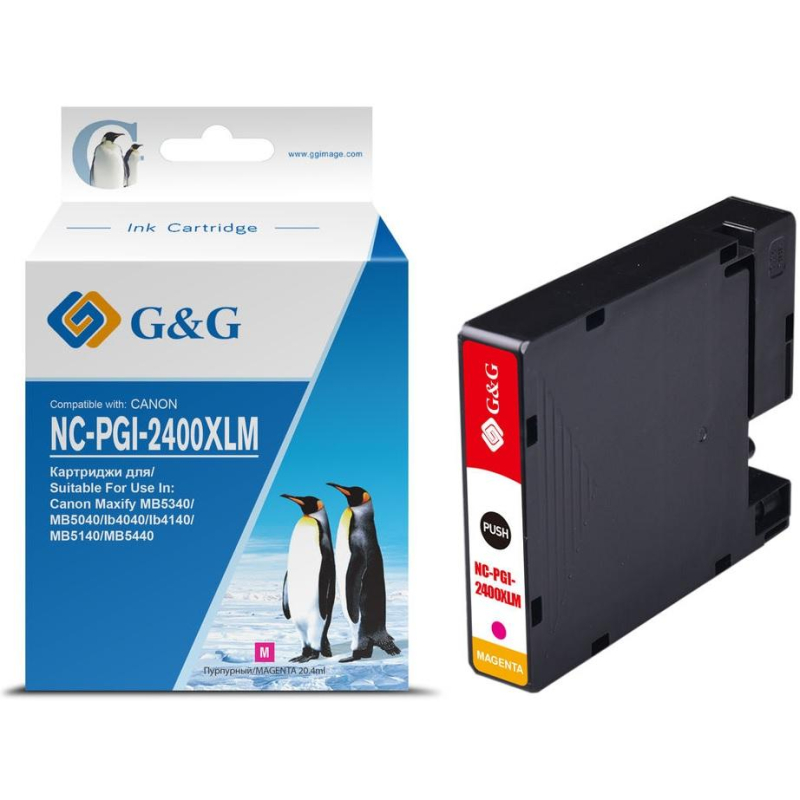   G&G PGI-2400XL M .  Canon MAXIFY iB4040/ 5040 