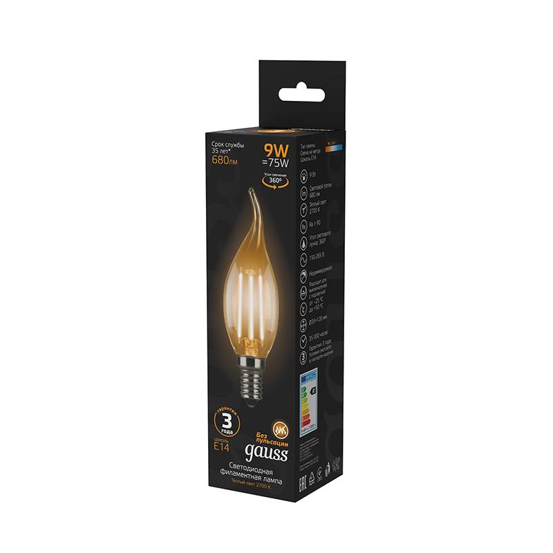   Gauss LED Filament    E14 9 680 2700K 