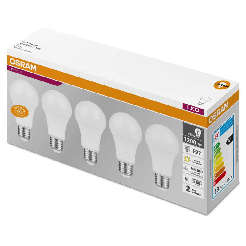   OSRAM LVCLA125 15SW/830 230V E27 5/ (4058075577800) 