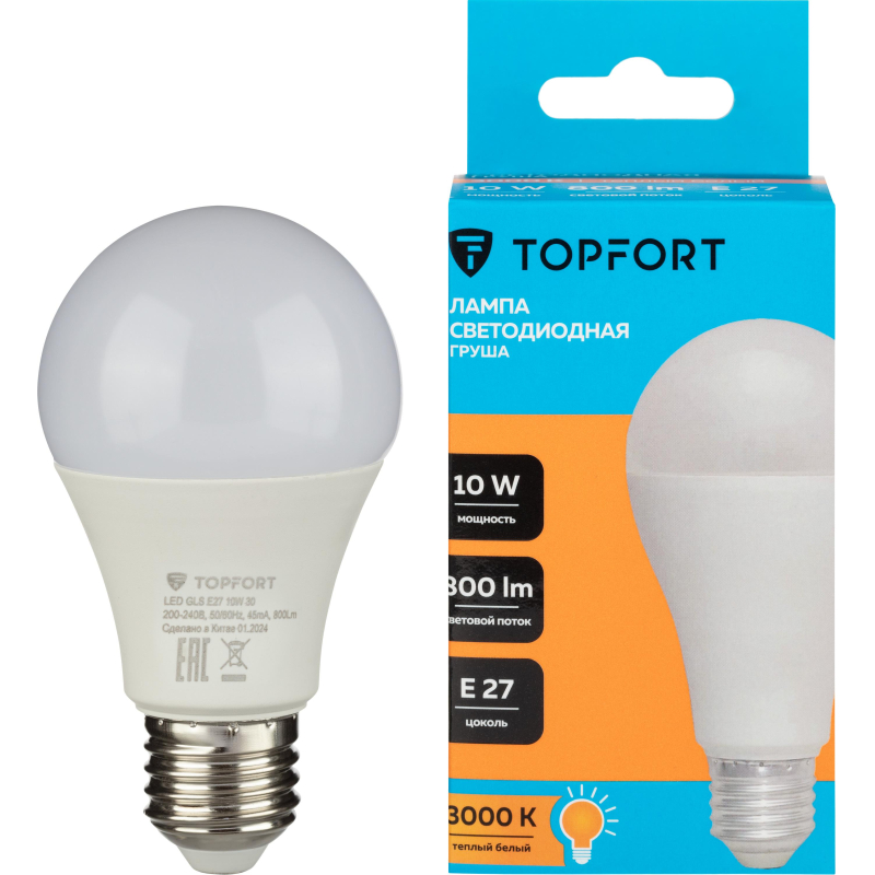   Topfort E27 10W 3000K  