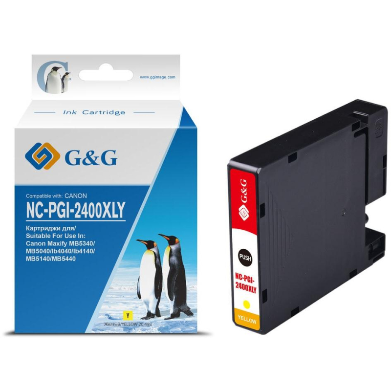   G&G PGI-2400XL Y .  Canon MAXIFY iB4040/ 5040 