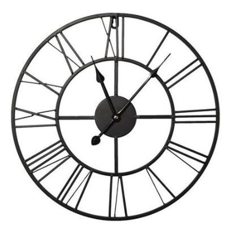    Black Metal Clock 40x40 .79806 