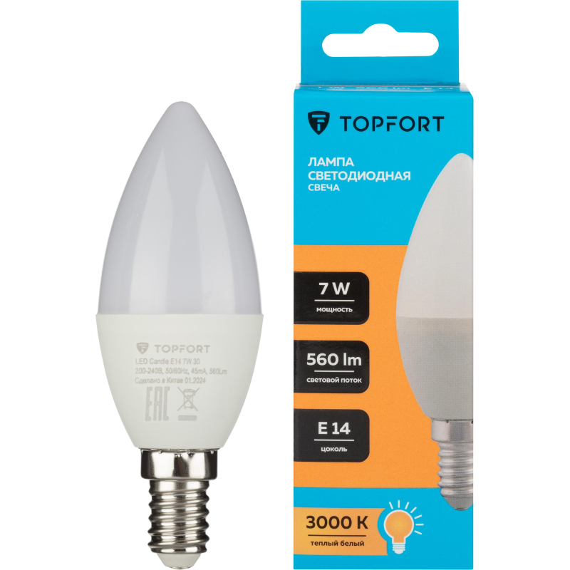   Topfort E14 7W 3000K  