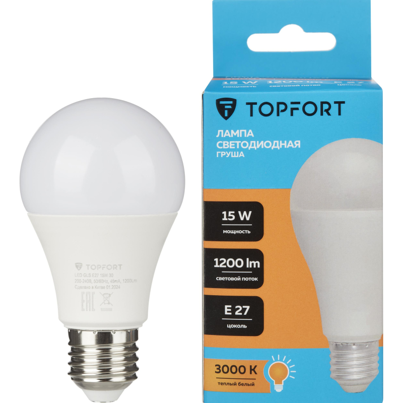   Topfort E27 15W 3000K  