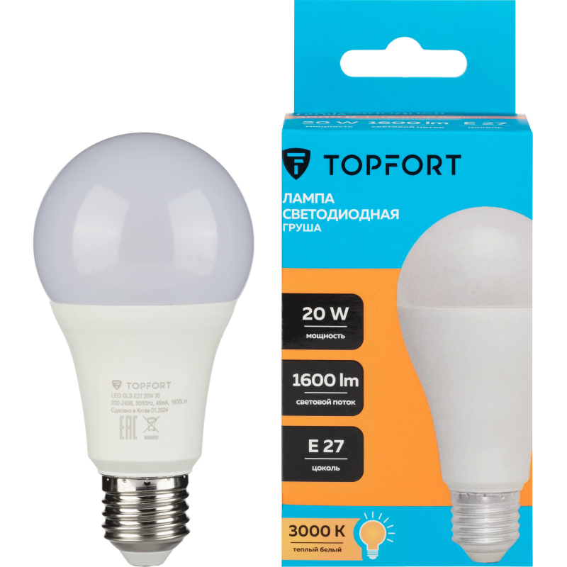   Topfort E27 20W 3000K  