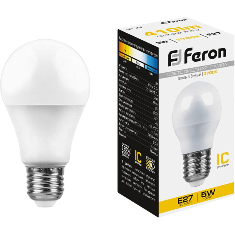   Feron LB-38  E27 5W 175-265V 2700K(25404) 