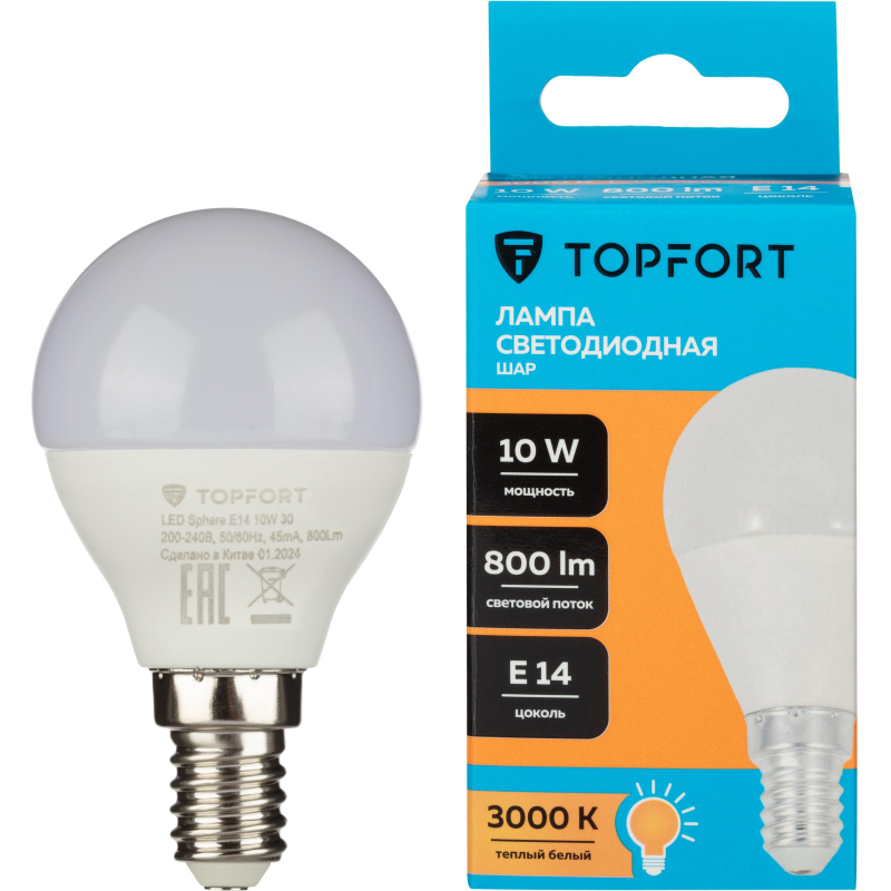   Topfort E14 10W 3000K  