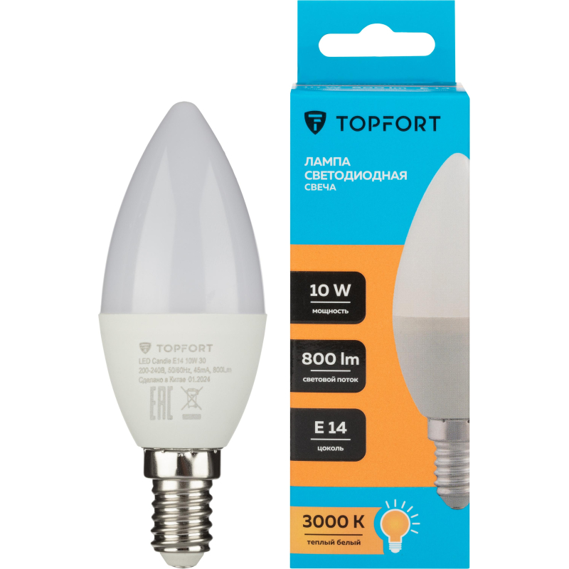   Topfort E14 10W 3000K  